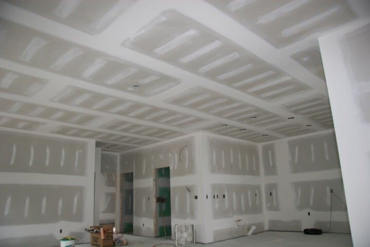 Large drywall installation